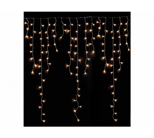 Luci di Natale a cascata per interni ed esterni lunghezza cavo 12 metri con 936 Led bianco caldo e 120 fili pendenti