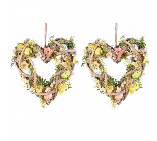 Ghirlande da Porta con Uova Fiori (2 pz) - Decorazione Pasquale