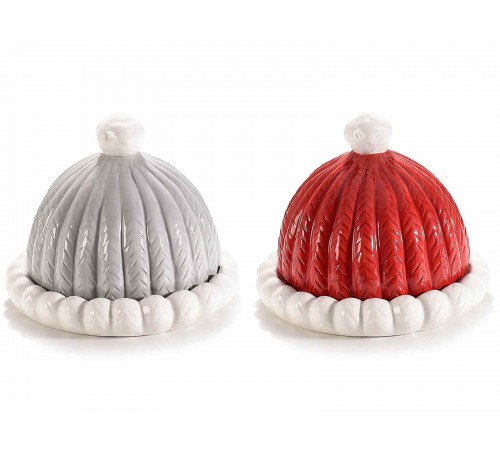 Piatti in Ceramica con Coperchio Copri Vivande - Set da 2