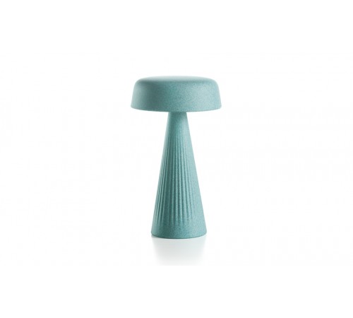 Lampada da tavolo ricaricabile Fade design Made in Italy color Acqua Marina