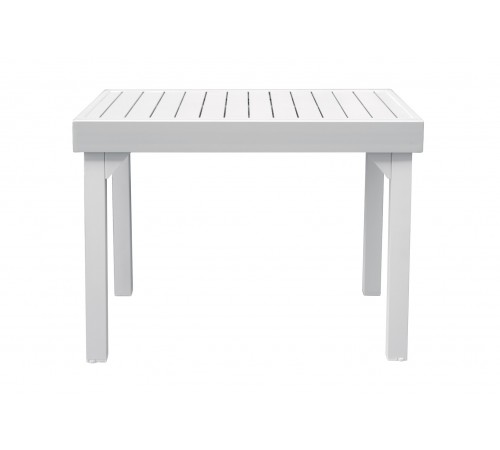 Tavolo in alluminio per balconi e spazi ristretti allungabile fino a 212 centimetri color bianco