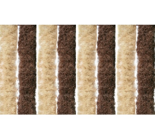 Tenda anti mosche per la casa in ciniglia 100 x 220 centimetri marrone e beige