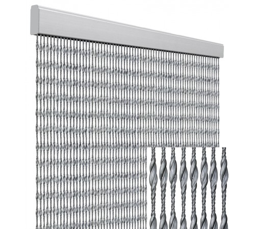 Tenda anti mosche per la casa 120 x 230 centimetri argento