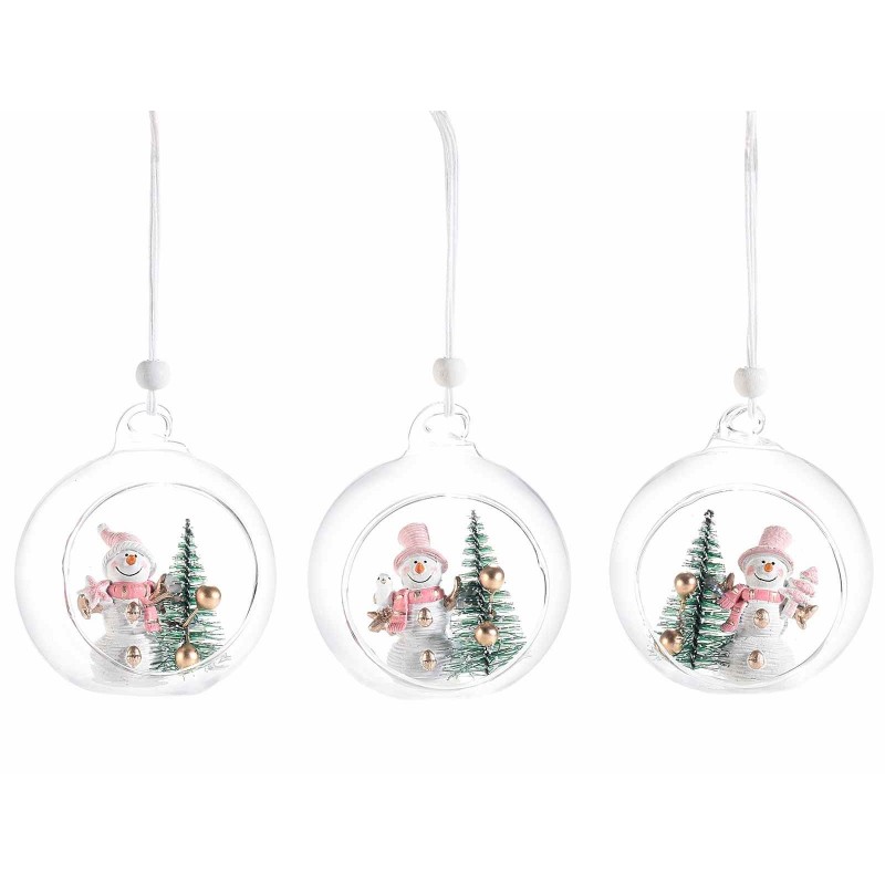 Palline di Natale in Vetro set Oro 80mm 6 pezzi
