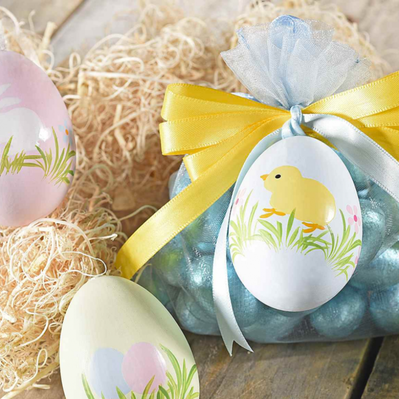 XLZJYIJ Uova Appese di Pasqua, 24 Pezzi Uova di Plastica Dipinte, Decorazioni di Uova Pasqua per Albero, Uova di Pasqua Decorative, Uova di Pasqua Decorative da Appendere