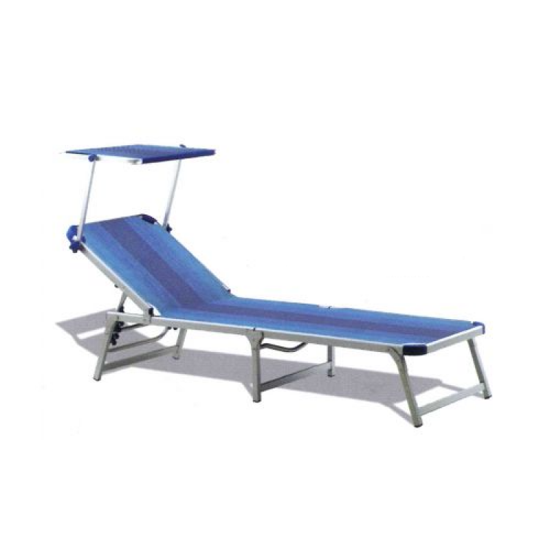 Lettino Prendisole Pieghevole Con Parasole – Perfetto Per Mare, Giardino E Campeggio