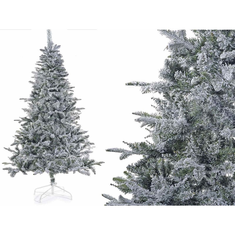 6 Rami Di Pino Artificiale Innevati 60 Cm - Decorazioni Natalizie Per Albero E Ghirlande - 5