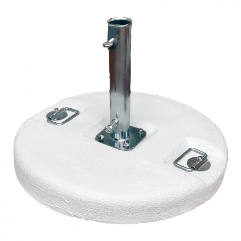 Base Per Ombrellone Outsunny - In Cemento, Per Pali 35-48mm, Peso 9kg, Motivo Floreale - Foto 3