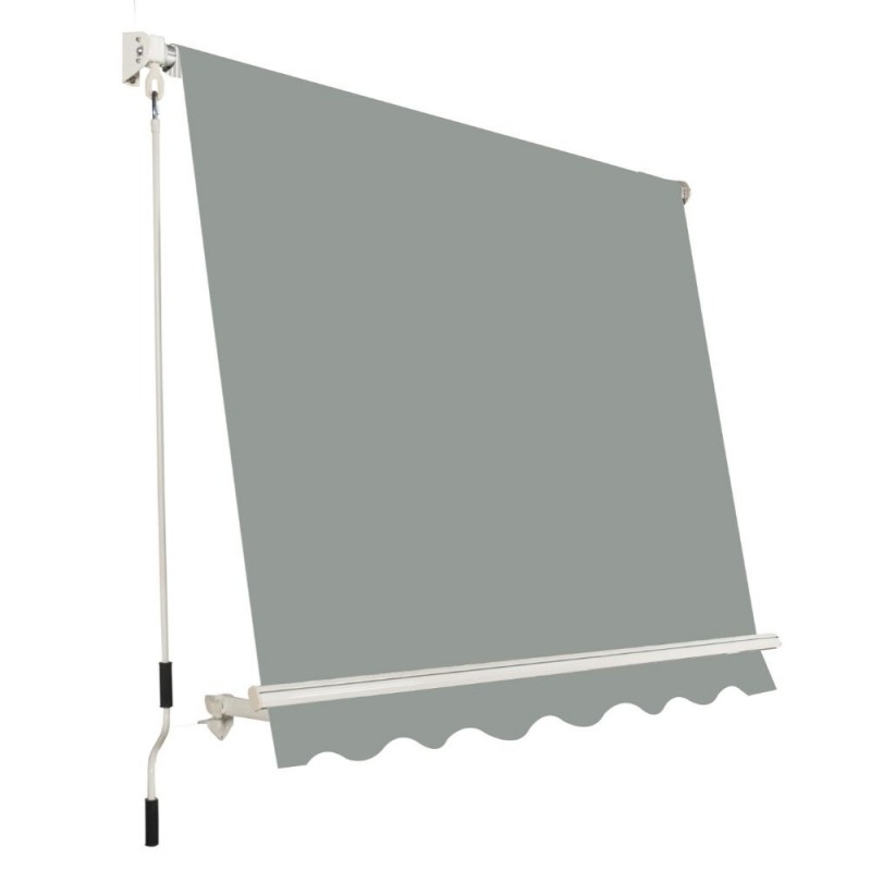 Tenda Da Sole Per Balcone 0,9x6 M | Con Occhielli, Fascette E Cordino | Opaca, UV 30+, Impermeabile | Grigio Scuro