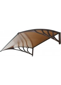 Pensilina per porte e finestre marrone tettoia modulare 120 x 100 centimetri