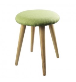 Sgabelli per interni in legno con seduta imbottita in cotone verde set da 4 sgabelli