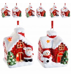 Casette Natalizie in Ceramica da Appendere per Casa, Albero, Regalo Set da 8