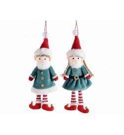 Elfi Natalizi da Appendere Decorazioni Artigianali Albero di Natale 6 Pezzi