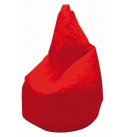 Poltrona a pera In nylon rossa pouf a sacco per interni ed esterni 