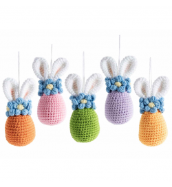 Decorazioni Pasquali da Appendere all'Uncinetto, Set 5 Pezzi