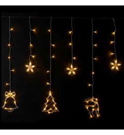 Cascata Luminosa di Natale con Figure Natalizie Interno ed Esterno Luci Natale