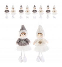 Confezione 18 Bamboline Decorative da Appendere con Abito in Peluche