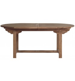Tavolo da giardino ovale in legno teak allungabile da 180 a 240 centimetri