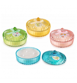 Set 4 Candele Profumate Tripla Fiamma in Vetro