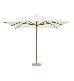 Ombrellone da giardino in legno indonesiano 3 x 2 metri con telo antivento