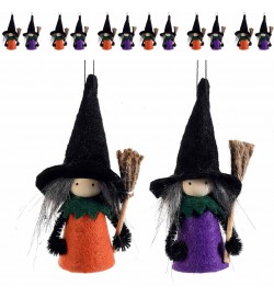 Befane con Scopa e Cappello in Panno da Appendere - Set 10 Streghe