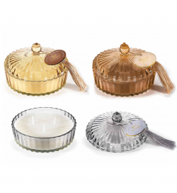 Set 3 Candele Profumate a 3 Fiamme in Vetro