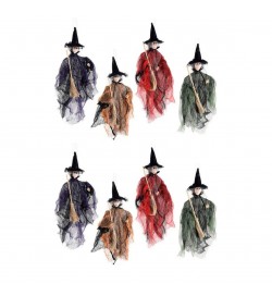 Befane da Appendere con Mantello e Scopa - Set da 8 Streghe