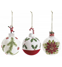 Palline di Natale in Vetro Lavorate a Mano Addobbi con Personaggio Natalizio da Appendere Set 12 Pezzi Figure Assortite Altezza 12,5 Cm