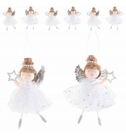 Angeli Natalizi da Appendere Decorazioni Albero di Natale Set 6 Addobbi 13 Cm