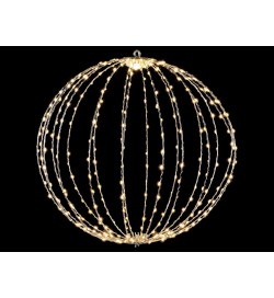 Palla di Natale Luminosa da Appendere con 360 Led - Uso Interno ed Esterno, Diametro 50 cm
