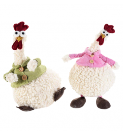 Galletti in Stoffa Imbottita Dondolanti Set da 2