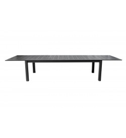 Tavolo Alluminio Grande Allungabile in 3 Diverse Misure fino a 3,95 Metri per Casa e Giardino, Colore Antracite