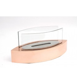 Camino ecologico a bioetanolo color rose gold da tavolo