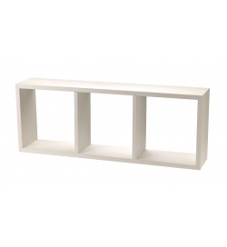 Set 3 Mensole in Legno MDF a 3 Ripiani Design Moderno Bianche