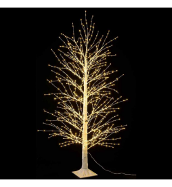 Albero di Natale luminoso per interni ed esterni con 900 Led bianco caldo altezza 1,50 metri 144 rami