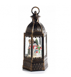 Lanterna Natalizia decorativa con personaggi. Luci e movimento