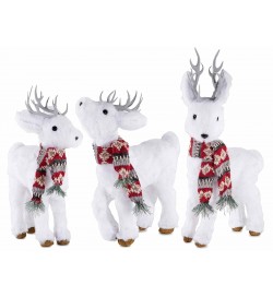 Set 3 Renne Natalizie in Peluche - Decorazione per Casa, Vetrine, Negozi