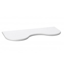 Set 4 Mensole per Camerette Bambini Bianche dalla Forma Ondulare 56 Centimetri