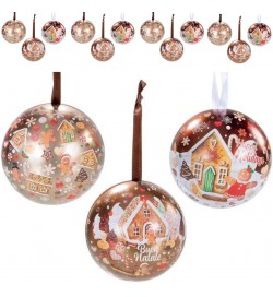 Palline per Albero di Natale in Metallo Apribili e Personalizzabili - 12 Pezzi