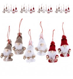 Decorazioni per Albero di Natale a Forma di Babbi in Maglia - 18 Pezzi