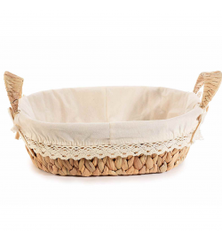 Cestino in Giacinto Intrecciato con Fodera