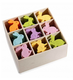 Decorazioni Pasquali adesivi in panno colorato 216 pezzi