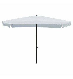 Ombrellone da giardino 3 x 3 metri con palo in acciaio antracite copertura bianca