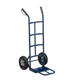 Carrello portapacchi con ruote pneumatiche e sponda maggiorata per grandi volumi