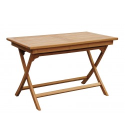 Tavolo per esterni in legno teak certificato pieghevole 120 x 70 centimetri