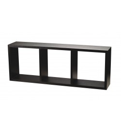 Set 3 Mensole in Legno MDF a 3 Ripiani Design Moderno Wengè