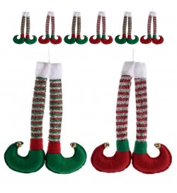 Gambe da Elfo in Stoffa Imbottita da Appendere - Set da 6
