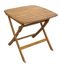 Tavolo da Giardino in Legno Pieghevole Quadrato 80x80 cm