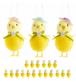 Pulcini Pasquali da appendere per casa e negozi idea regalo 18 pezzi