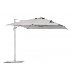 Ombrellone da giardino con palo girevole in alluminio bianco misura 3 x 4 metri